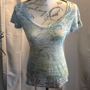 Beautiful blue and green feminine top